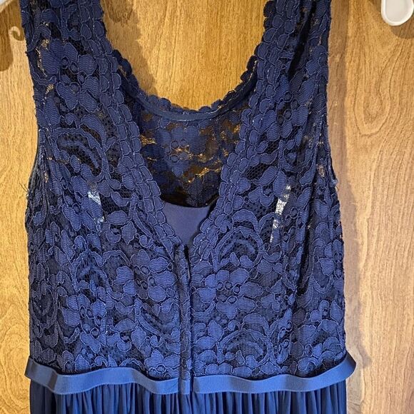 David’s Bridal Blue Lace Bridesmaids Dress - Picture 3 of 6